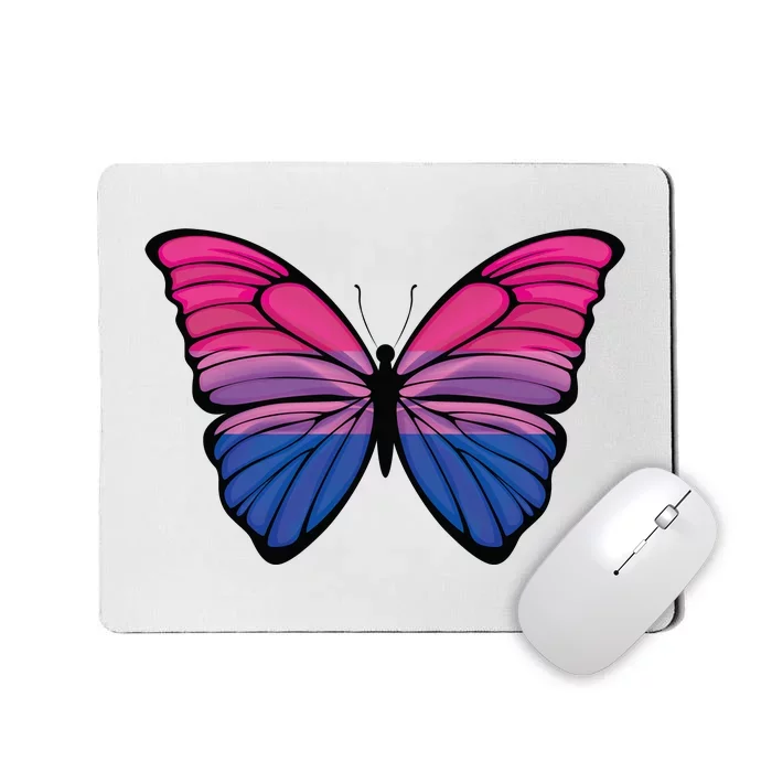 Bisexual Butterfly Hypolimnas Bi Pride Flag Mousepad