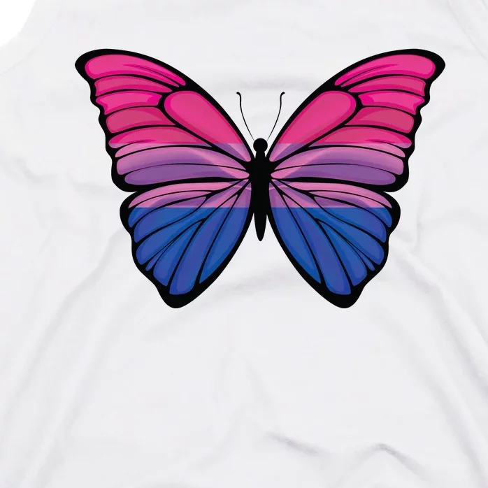 Bisexual Butterfly Hypolimnas Bi Pride Flag Tank Top