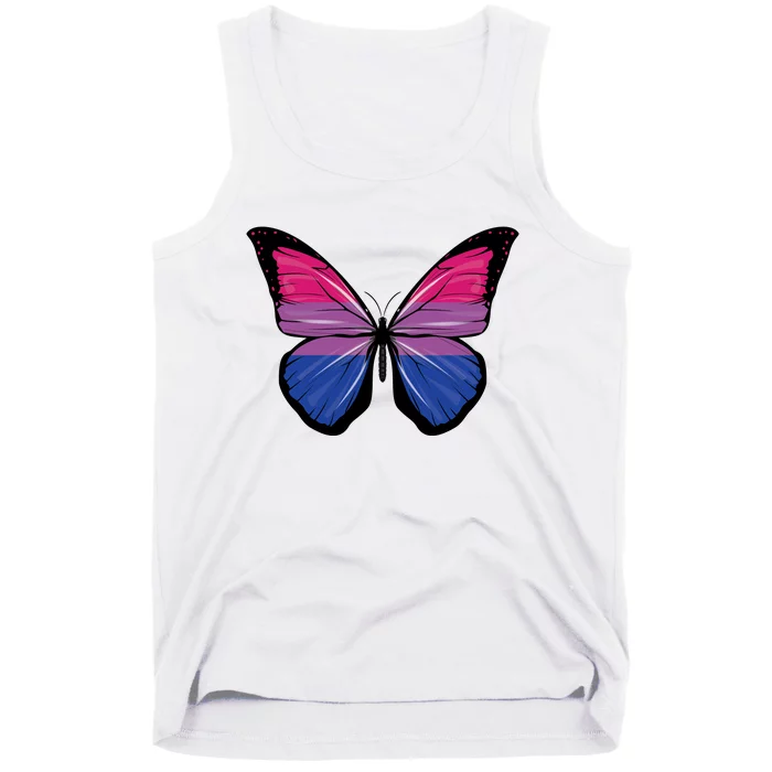 Bisexual Butterfly Hypolimnas Bi Pride Flag Tank Top