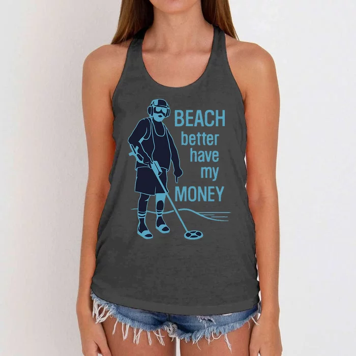 Beach Better Have My Money Women's Knotted Racerback Tank