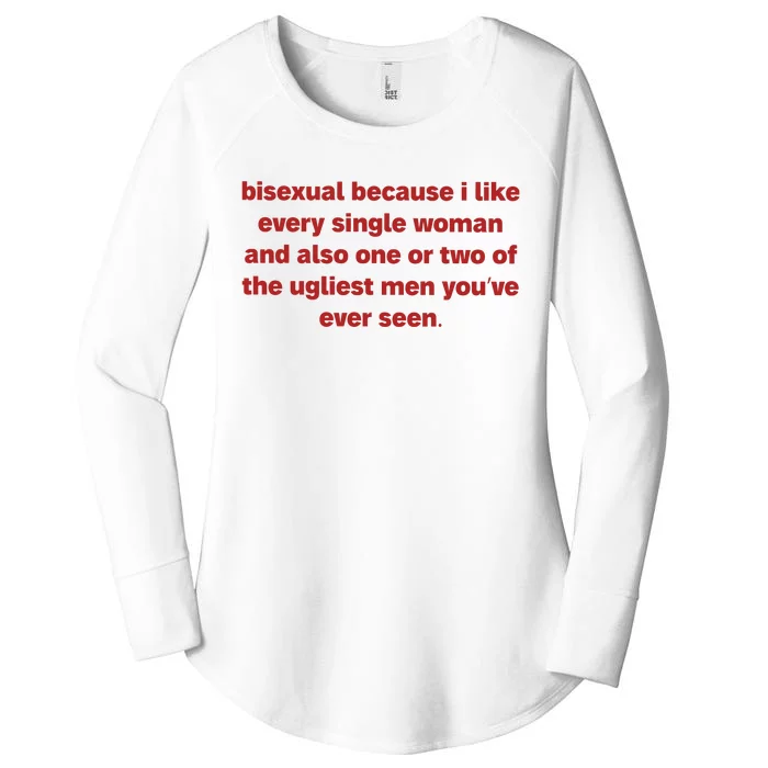 Bisexual Because I Like Every Single Woman Bi Pride Women's Perfect Tri Tunic Long Sleeve Shirt