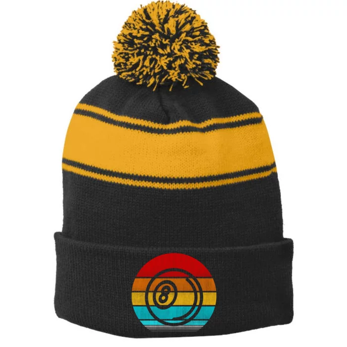 Billiard Stripe Pom Pom Beanie