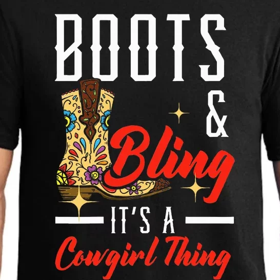 Boots & Bling ItS A Cowgirl Thing Rodeo Western Country Pajama Set