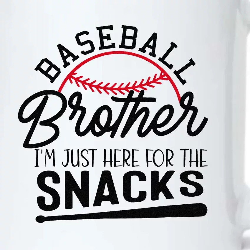 Baseball Brother IM Just Here For The Snacks Funny Baseball Black Color Changing Mug