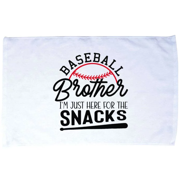 Baseball Brother IM Just Here For The Snacks Funny Baseball Microfiber Hand Towel