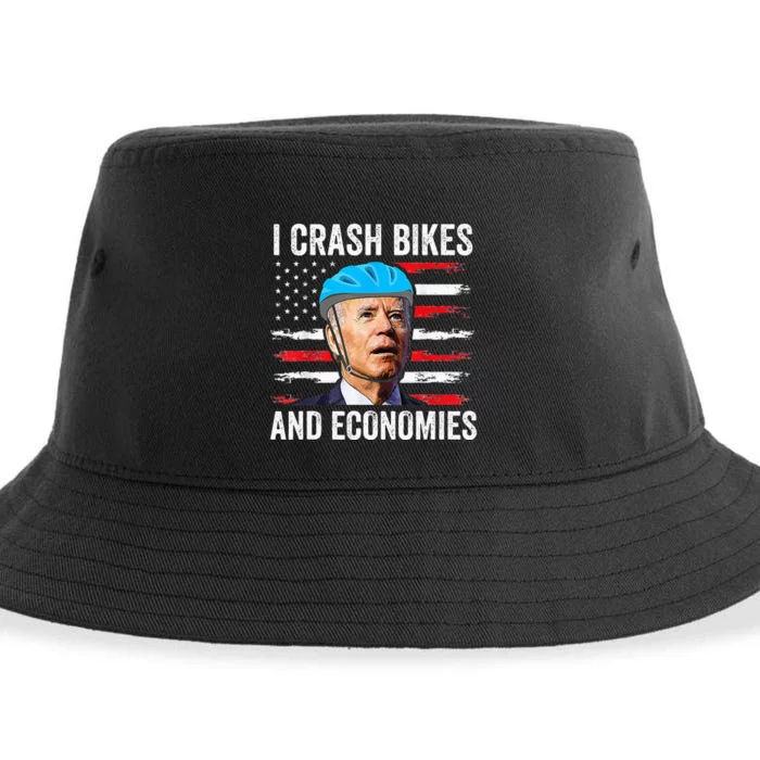 Biden Bicycle I Crash Bikes And Economies Sustainable Bucket Hat