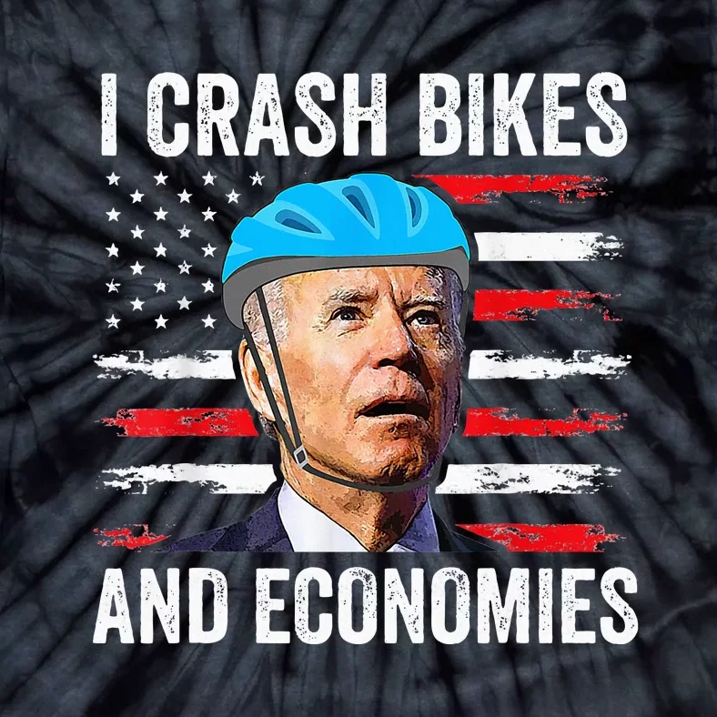 Biden Bicycle I Crash Bikes And Economies Tie-Dye T-Shirt