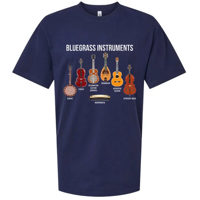 Banjo Bluegrass Instruments Vintage Music Fans Banjo Player Sueded Cloud Jersey T-Shirt