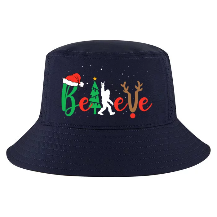 Bigfoot Believe In Christmas Sasquatch Xmas Pajamas Gift Cool Comfort Performance Bucket Hat