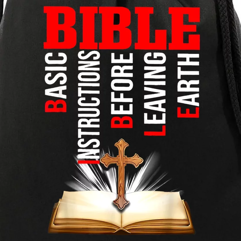 BIBLE Basic Instructions Before Leaving Earth Drawstring Bag