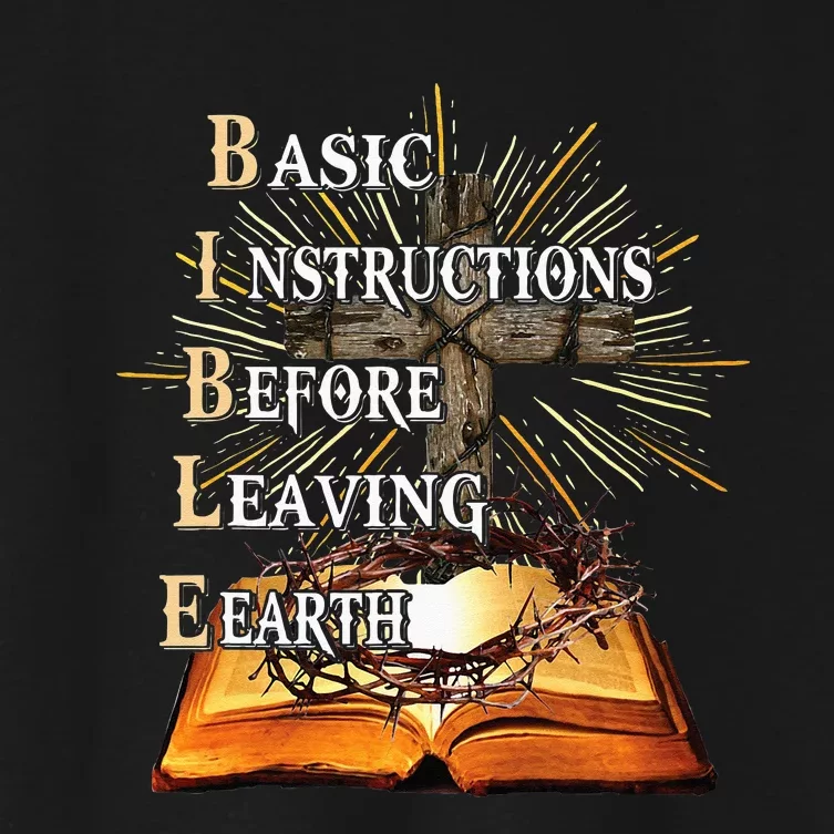 Bible Basic Instructions Before Leaving Earth Christian Women's Crop Top Tee