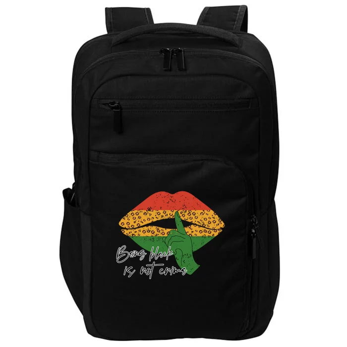 Bring Black Is Not Crime Black History Month Afro America Impact Tech Backpack