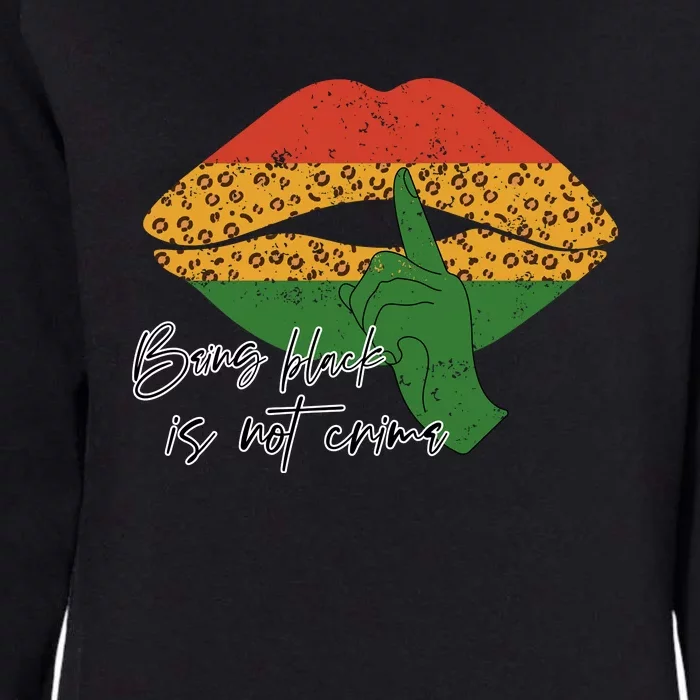 Bring Black Is Not Crime Black History Month Afro America Womens California Wash Sweatshirt