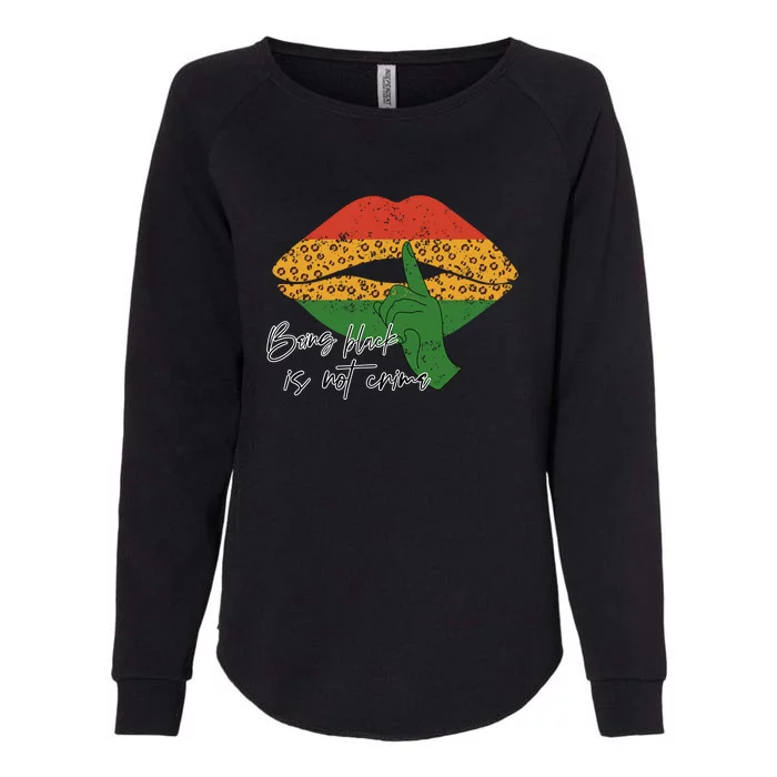 Bring Black Is Not Crime Black History Month Afro America Womens California Wash Sweatshirt