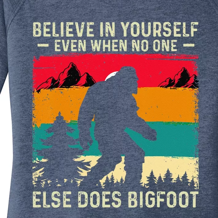 Bigfoot Believe In Yourself Women's Perfect Tri Tunic Long Sleeve Shirt