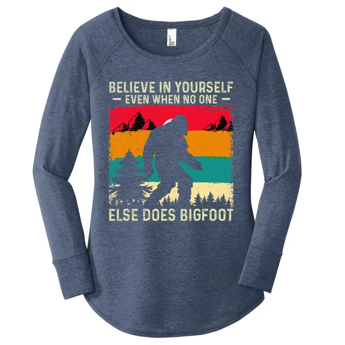 Bigfoot Believe In Yourself Women's Perfect Tri Tunic Long Sleeve Shirt