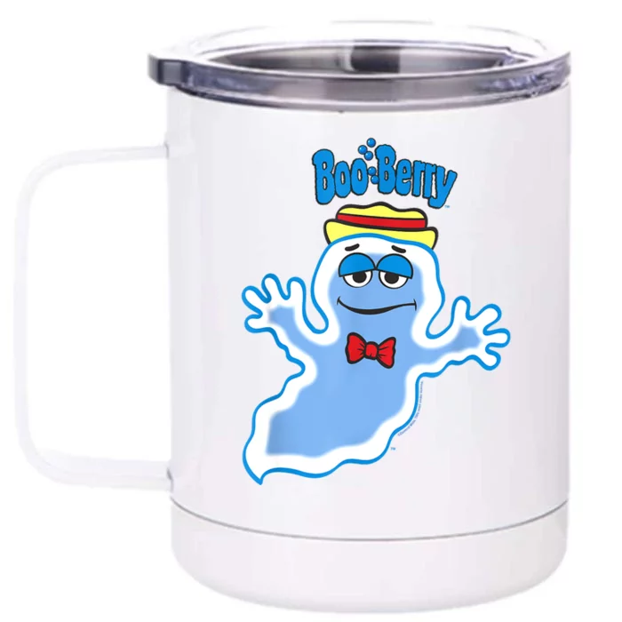 Boo Berry Iconic Blue Ghost Vintage Big Chest Portrait Front & Back 12oz Stainless Steel Tumbler Cup