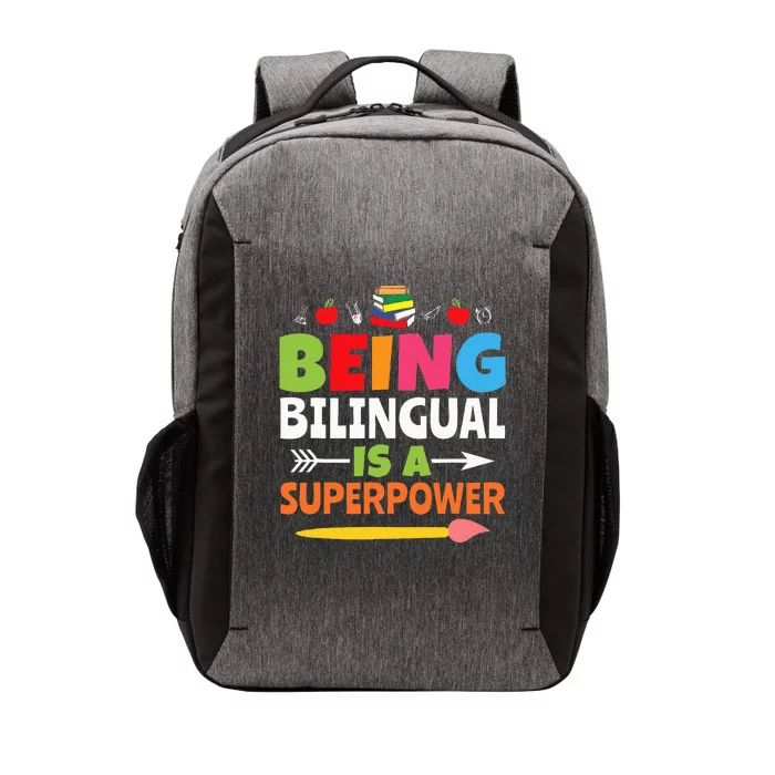 Being Bilingual Is A Superpower Back To School Vector Backpack