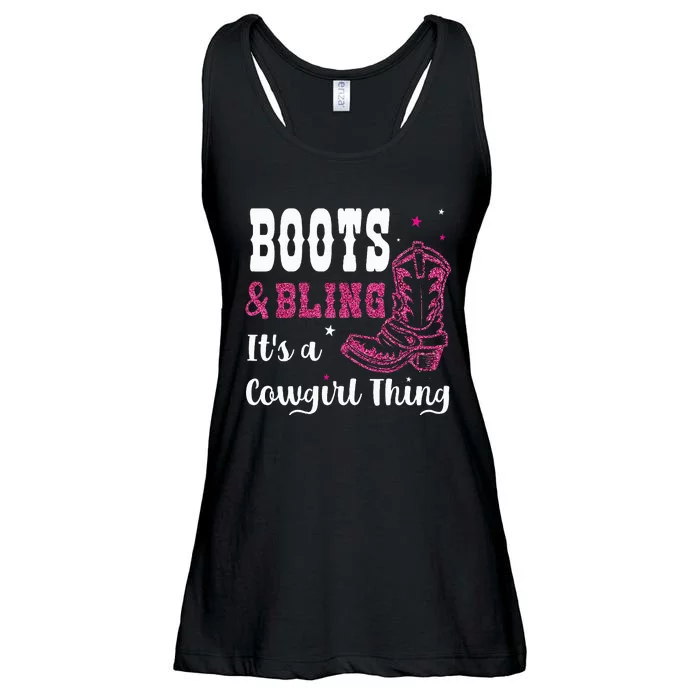 boots & bling it's a cowgirl thing Western Ladies Essential Flowy Tank