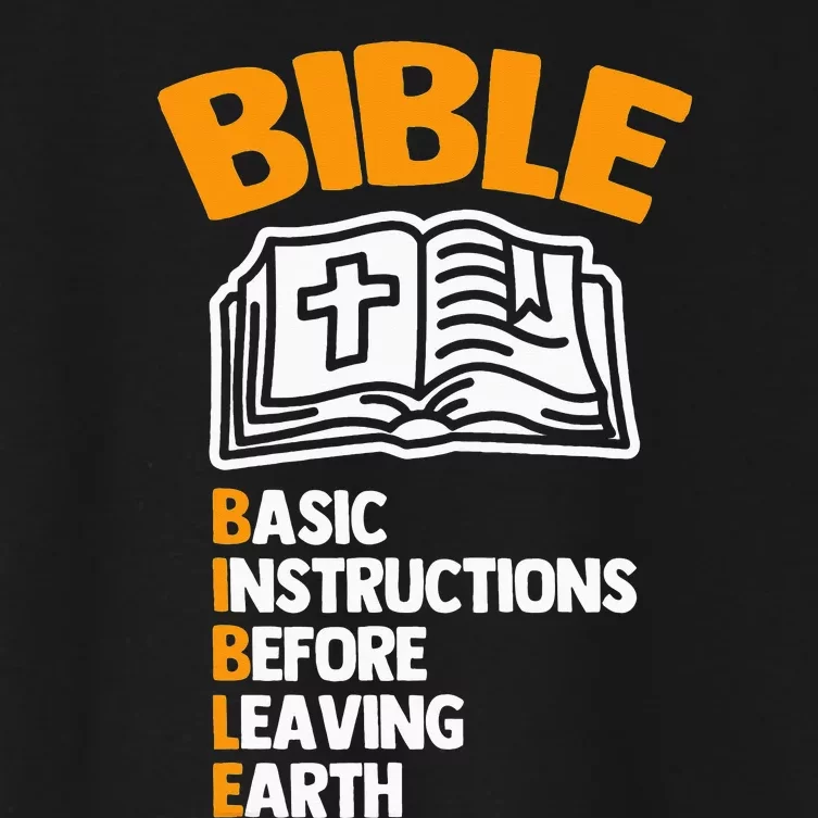 Bible (Basic Instructions Before Leaving Earth) - Catholic Women's Crop Top Tee