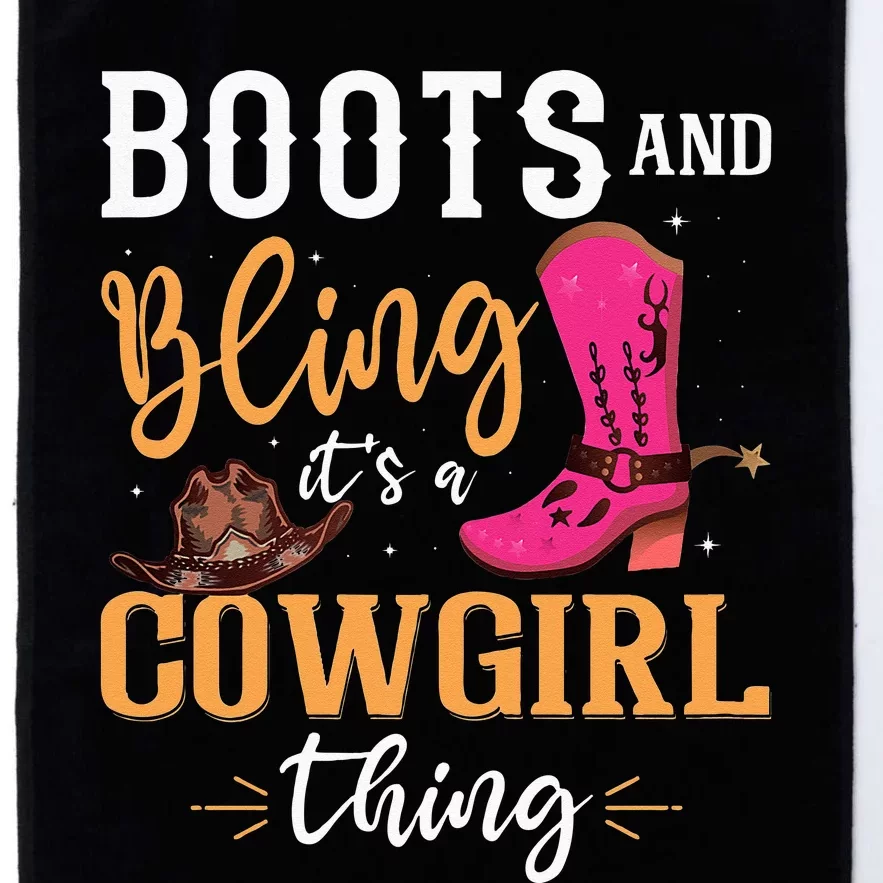 boots & bling it's a cow thing Western Platinum Collection Golf Towel