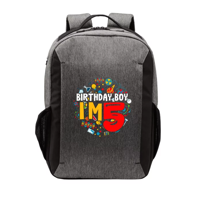 Birthday Boy IM 5 Years Old Gifts 5th Birthday Vector Backpack