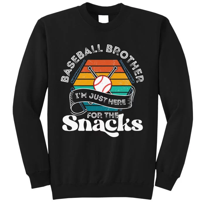 Baseball Brother Im Just Here For The Snacks Retro Baseball Sweatshirt