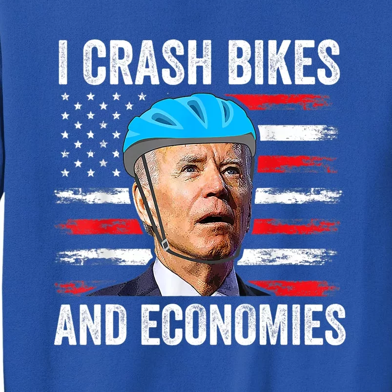 Biden Bicycle I Crash Bikes And Economies Tall Sweatshirt