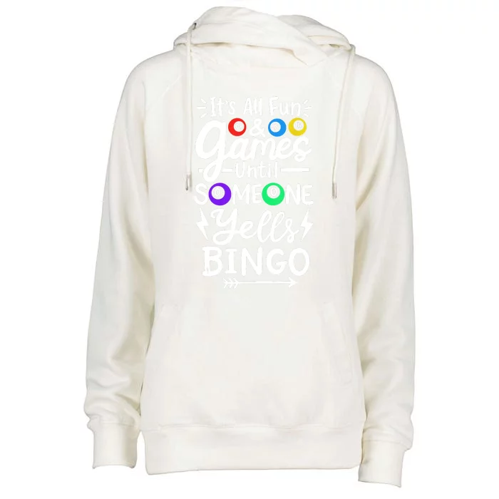 Bingo Womens Funnel Neck Pullover Hood