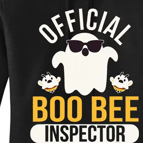 Boo Bee Inspector Halloween Humor Funny Ghost Women's Pullover Hoodie