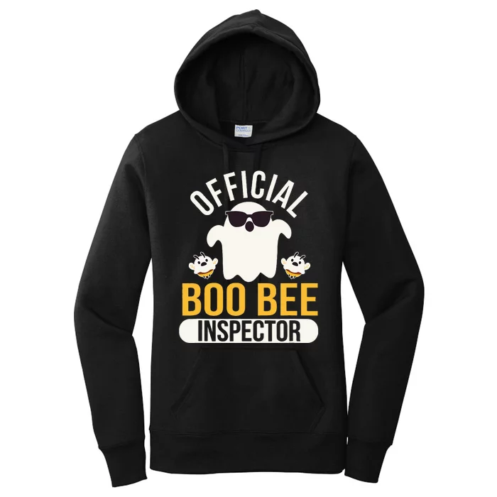 Boo Bee Inspector Halloween Humor Funny Ghost Women's Pullover Hoodie