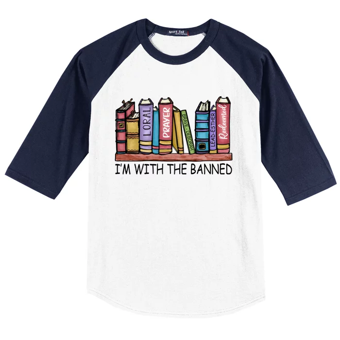 Banned Books I'm With The Banned Banned Books Reading Books Baseball Sleeve Shirt