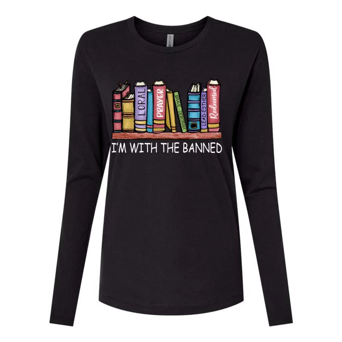 Banned Books I'm With The Banned Banned Books Reading Books Womens Cotton Relaxed Long Sleeve T-Shirt