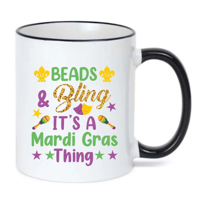 Beads & Bling ItS A Mardi Gras Thing Black Color Changing Mug