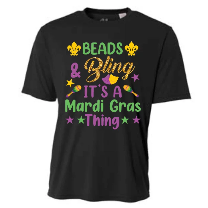 Beads & Bling ItS A Mardi Gras Thing Cooling Performance Crew T-Shirt