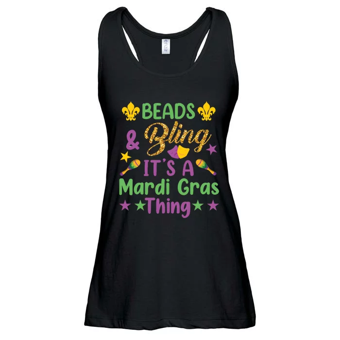 Beads & Bling ItS A Mardi Gras Thing Ladies Essential Flowy Tank