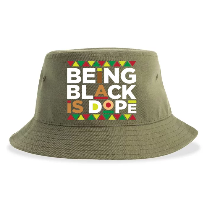 Being Black Is Dope Melanin Black History Cool Gift Sustainable Bucket Hat