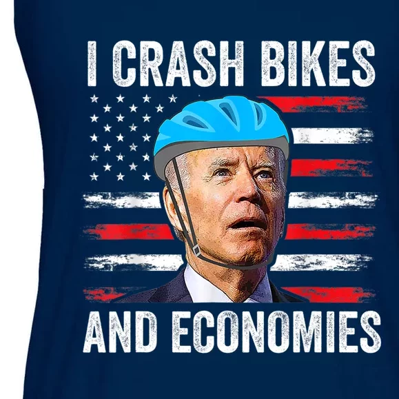 Biden Bicycle I Crash Bikes And Economies Ladies Essential Flowy Tank