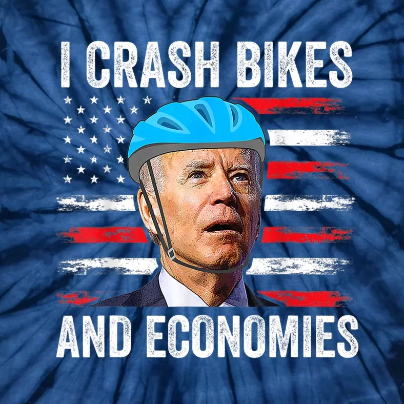 Biden Bicycle I Crash Bikes And Economies Tie-Dye T-Shirt