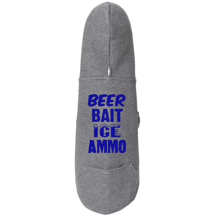 Beer Bait Ice Ammo Doggie 3-End Fleece Hoodie