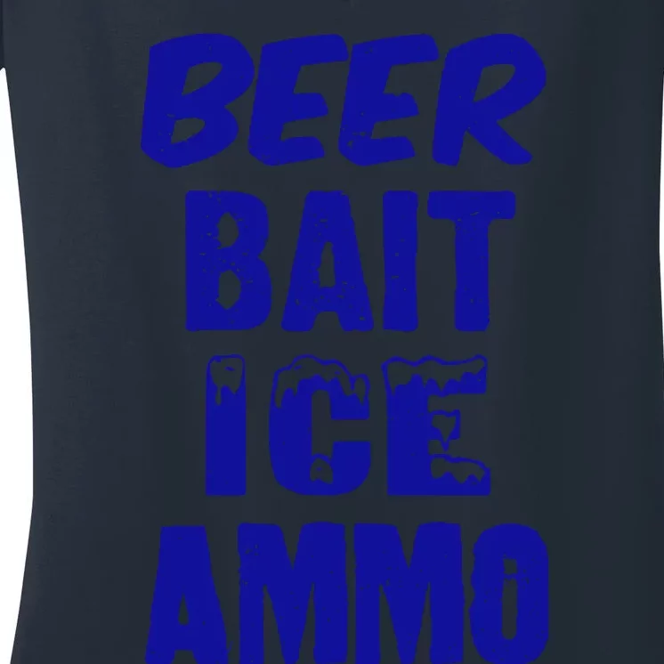 Beer Bait Ice Ammo Women's V-Neck T-Shirt