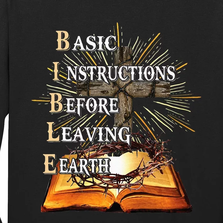 Bible Basic Instructions Before Leaving Earth Christian Tall Long Sleeve T-Shirt