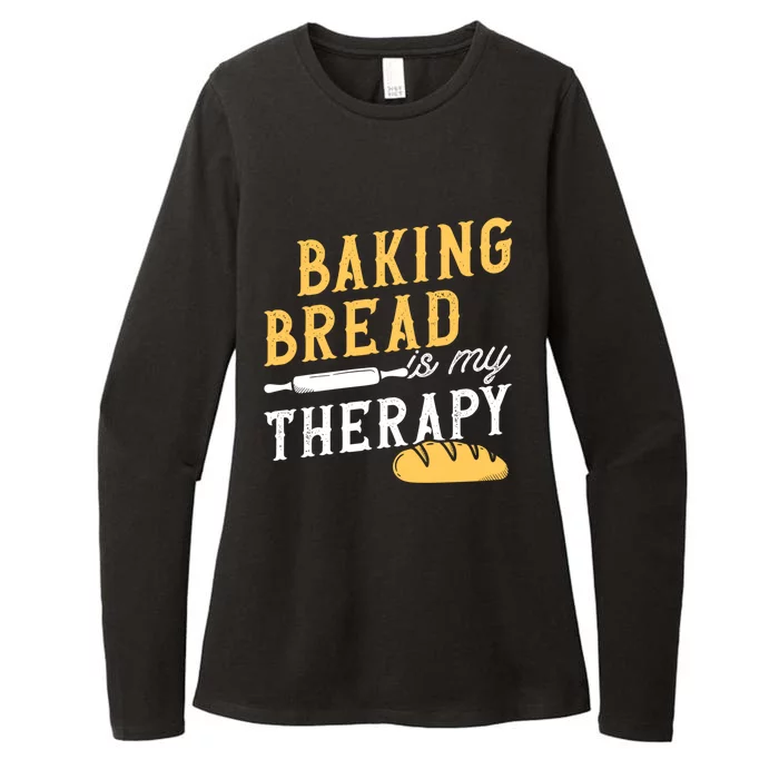 Baking Bread Is My Therapy Bake Bread Baker Cool Gift Womens CVC Long Sleeve Shirt