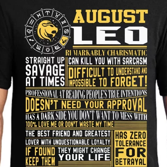 Best Born In August Leo Zodiac Sign For Men Women Pajama Set