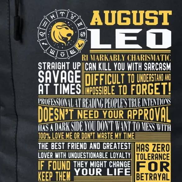 Best Born In August Leo Zodiac Sign For Men Women Daily Commute Backpack