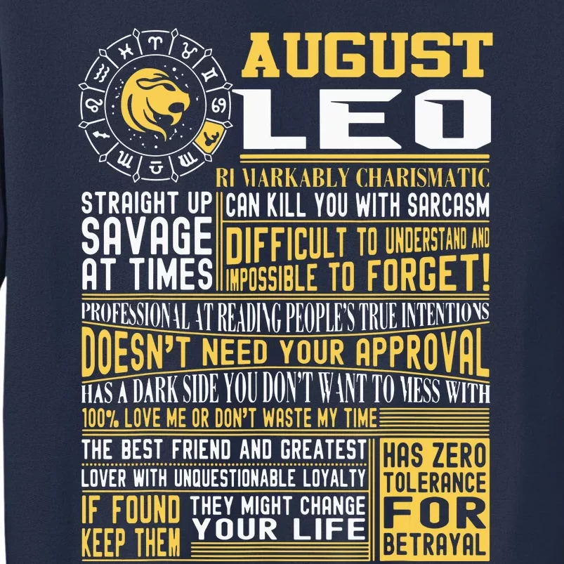 Best Born In August Leo Zodiac Sign For Men Women Sweatshirt