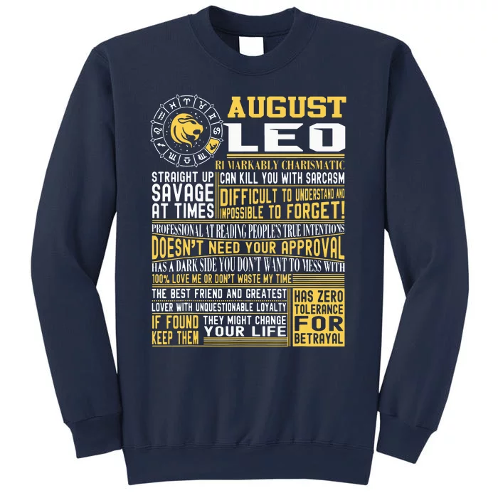 Best Born In August Leo Zodiac Sign For Men Women Sweatshirt