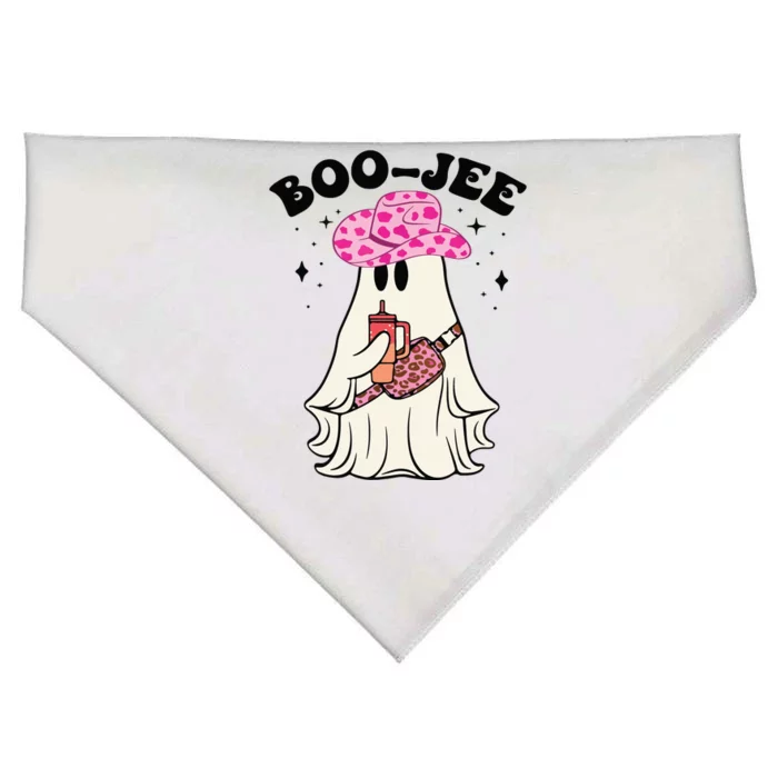 Boujee Boo Jee Spooky Ghost Halloween Leopard Costumes USA-Made Doggie Bandana