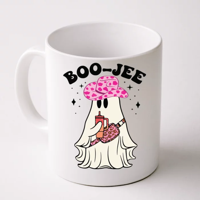 Boujee Boo Jee Spooky Ghost Halloween Leopard Costumes Front & Back Coffee Mug