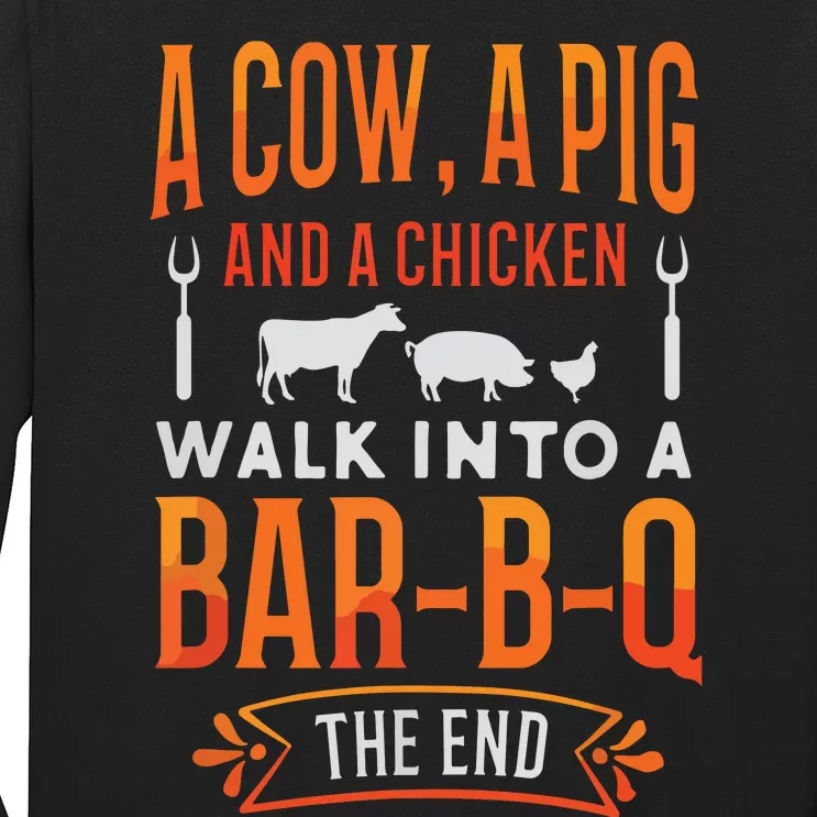 Barbecue BBQ Joke GIft For Grill Master Chef Long Sleeve Shirt